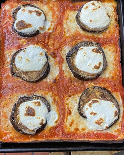 Artisan pizza with premium toppings